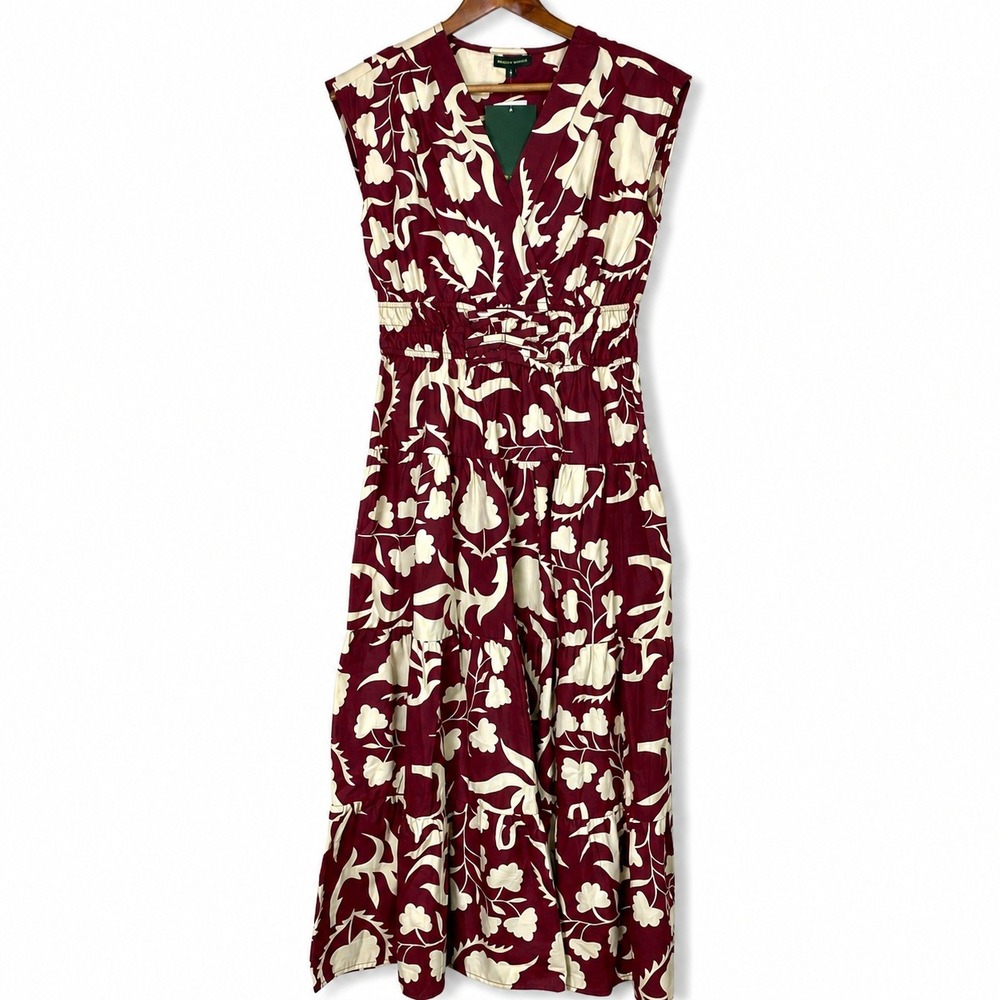 Anthropologie Meadow Rhodes Small Maxi Dress Cottagecore Prairie Coastal Boho - Picture 2 of 7